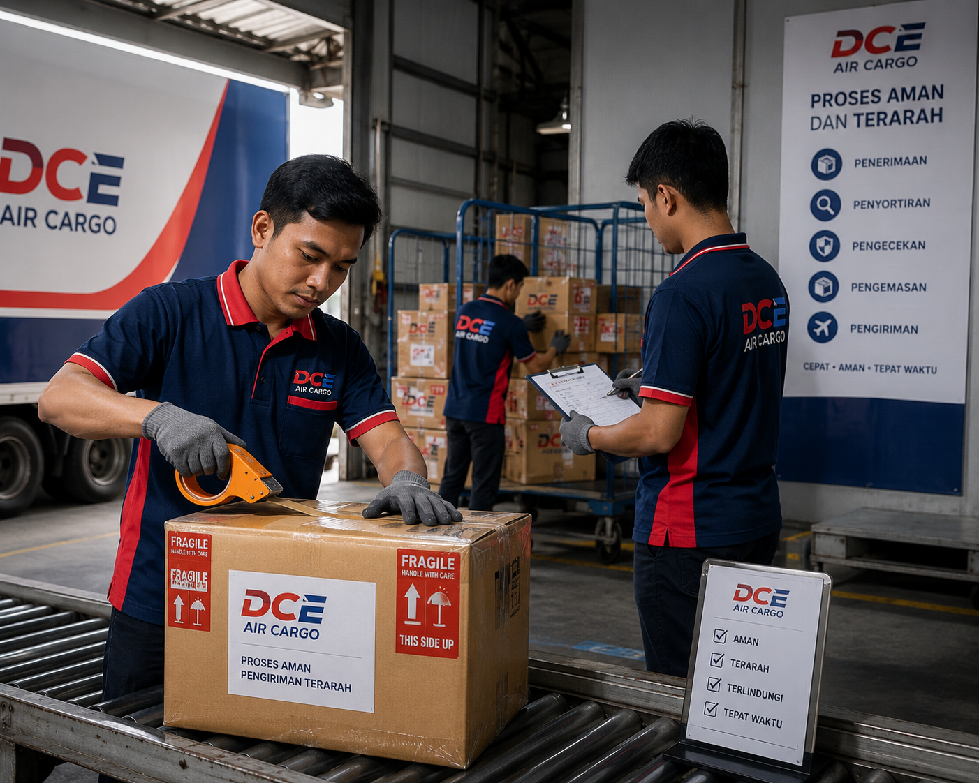 Proses penanganan dan pengepakan barang