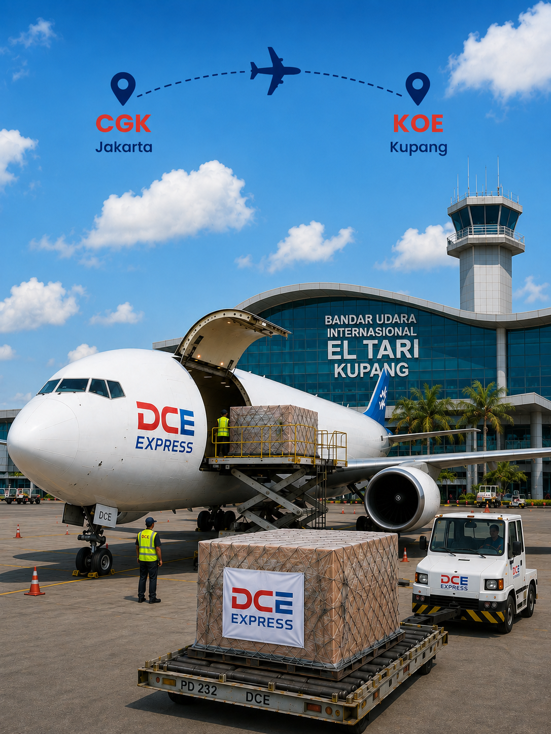 Pengiriman cargo udara Jakarta ke Kupang