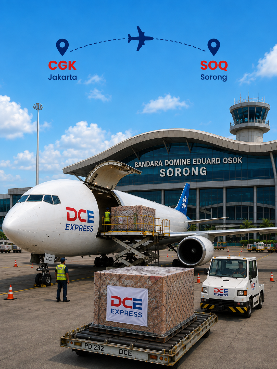 Pengiriman cargo udara Jakarta ke Sorong